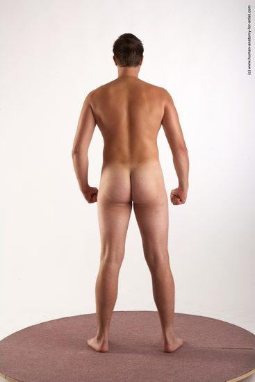 Nude Man White Standing poses - ALL Average Short Brown Standing poses - simple Realistic