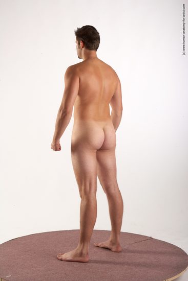 Nude Man White Standing poses - ALL Average Short Brown Standing poses - simple Realistic