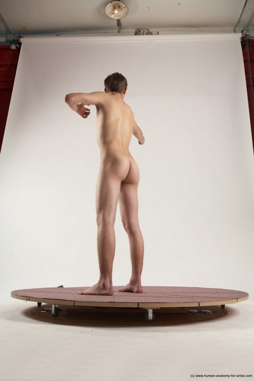 Nude Man White Standing poses - ALL Slim Short Brown Standing poses - simple Multi angles poses Realistic