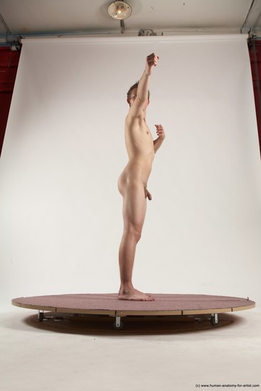 Nude Man White Standing poses - ALL Slim Short Brown Standing poses - simple Multi angles poses Realistic