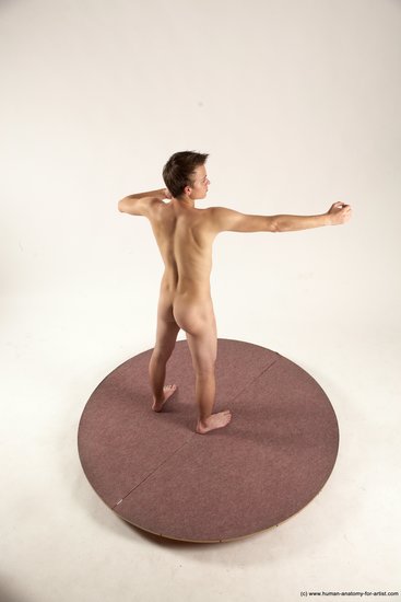 Nude Man White Standing poses - ALL Slim Short Brown Standing poses - simple Multi angles poses Realistic