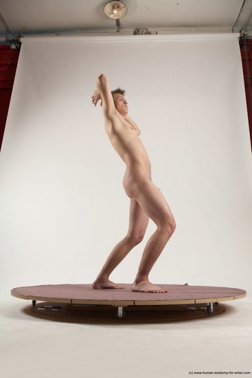 Nude Man White Standing poses - ALL Slim Short Brown Standing poses - simple Multi angles poses Realistic