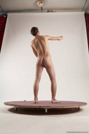 Nude Man White Standing poses - ALL Slim Short Brown Standing poses - simple Multi angles poses Realistic