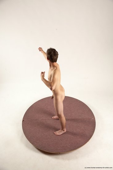 Nude Man White Standing poses - ALL Slim Short Brown Standing poses - simple Multi angles poses Realistic