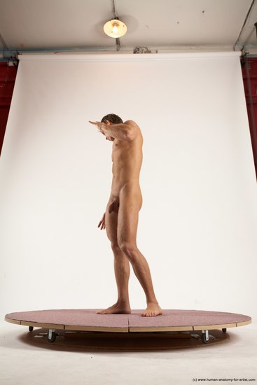 Nude Man White Standing poses - ALL Athletic Short Brown Standing poses - simple Multi angles poses Realistic