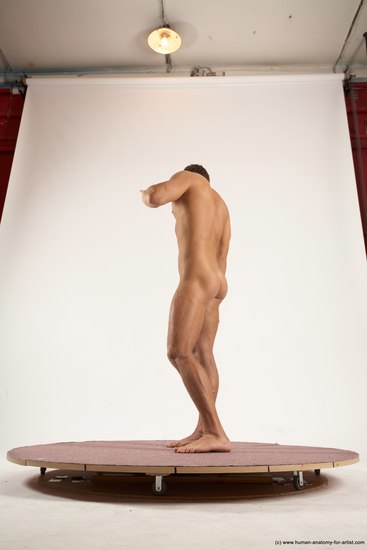 Nude Man White Standing poses - ALL Athletic Short Brown Standing poses - simple Multi angles poses Realistic