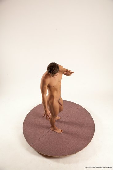 Nude Man White Standing poses - ALL Athletic Short Brown Standing poses - simple Multi angles poses Realistic