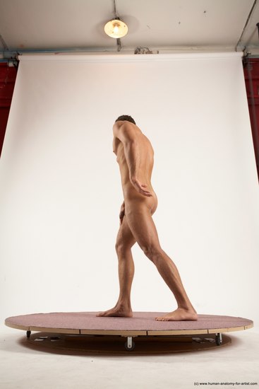 Nude Man White Standing poses - ALL Athletic Short Brown Standing poses - simple Multi angles poses Realistic