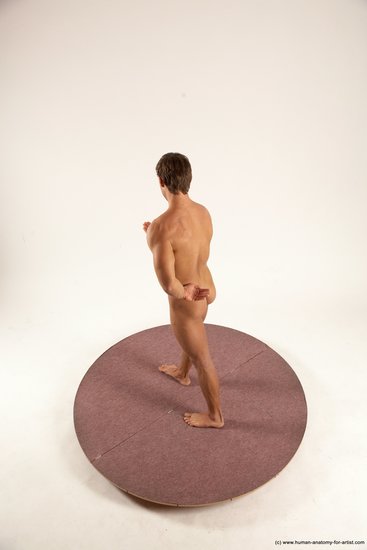 Nude Man White Standing poses - ALL Athletic Short Brown Standing poses - simple Multi angles poses Realistic