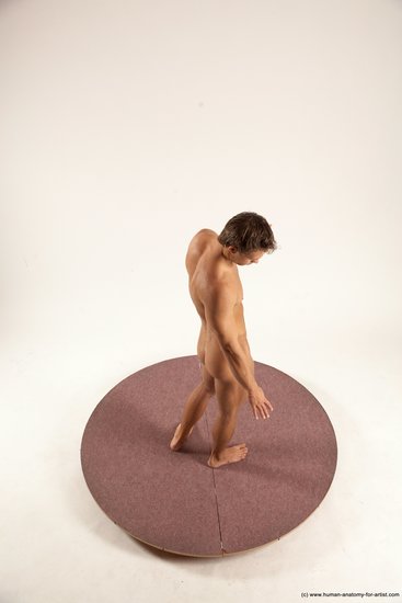 Nude Man White Standing poses - ALL Athletic Short Brown Standing poses - simple Multi angles poses Realistic