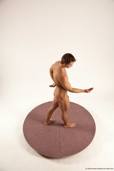 Nude Man White Standing poses - ALL Athletic Short Brown Standing poses - simple Multi angles poses Realistic