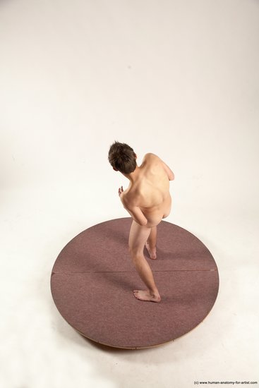 Nude Man White Standing poses - ALL Slim Short Brown Standing poses - simple Multi angles poses Realistic