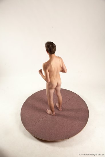 Nude Man White Standing poses - ALL Slim Short Brown Standing poses - simple Multi angles poses Realistic