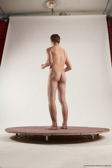 Nude Man White Standing poses - ALL Slim Short Brown Standing poses - simple Multi angles poses Realistic