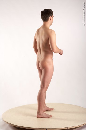 Nude Man White Standing poses - ALL Average Short Brown Standing poses - simple Realistic