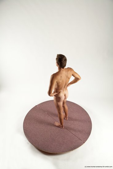 Nude Man White Standing poses - ALL Athletic Short Brown Standing poses - simple Multi angles poses Realistic