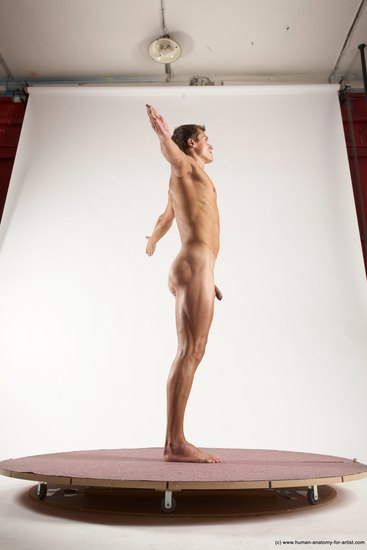 Nude Man White Standing poses - ALL Athletic Short Brown Standing poses - simple Multi angles poses Realistic