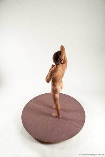 Nude Man White Standing poses - ALL Athletic Short Brown Standing poses - simple Multi angles poses Realistic