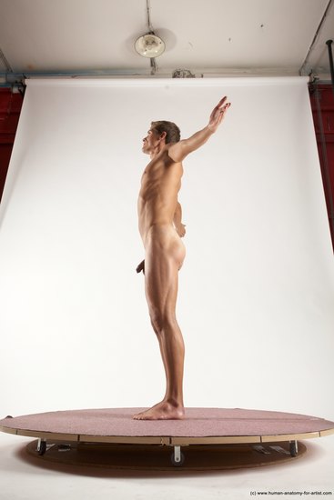 Nude Man White Standing poses - ALL Athletic Short Brown Standing poses - simple Multi angles poses Realistic