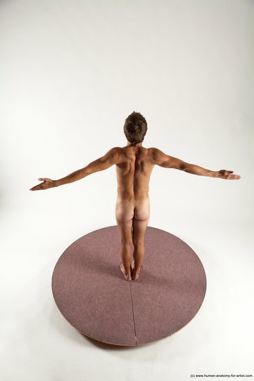 Nude Man White Standing poses - ALL Athletic Short Brown Standing poses - simple Multi angles poses Realistic