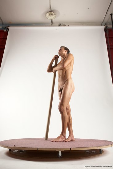 Nude Man White Standing poses - ALL Athletic Short Brown Standing poses - simple Multi angles poses Realistic