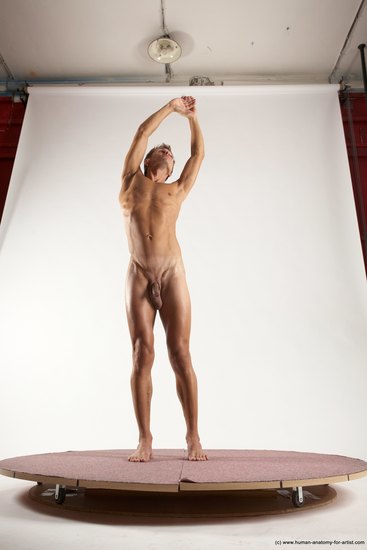 Nude Man White Standing poses - ALL Athletic Short Brown Standing poses - simple Multi angles poses Realistic