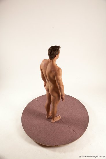 Nude Man White Standing poses - ALL Athletic Short Brown Standing poses - simple Multi angles poses Realistic