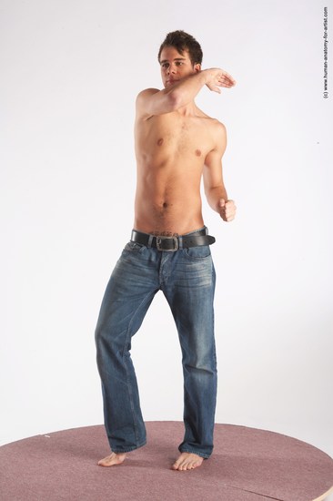 Casual Man White Standing poses - ALL Slim Short Brown Standing poses - simple Academic