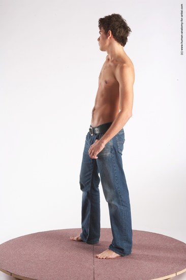 Casual Man White Standing poses - ALL Slim Short Brown Standing poses - simple Academic