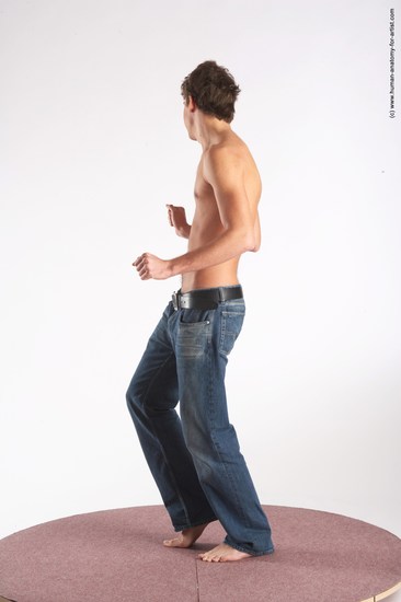 Casual Man White Standing poses - ALL Slim Short Brown Standing poses - simple Academic