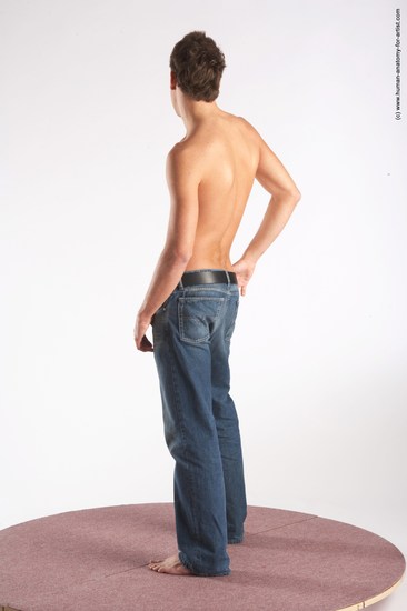 Casual Man White Standing poses - ALL Slim Short Brown Standing poses - simple Academic