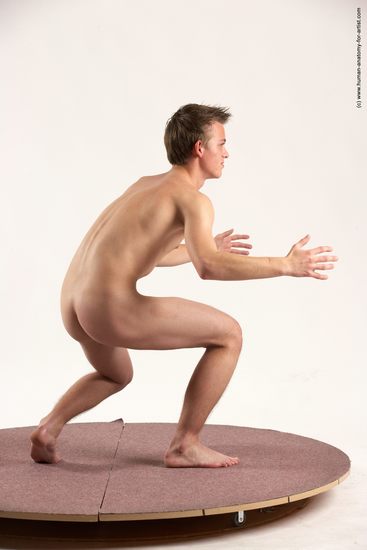 Nude Man White Standing poses - ALL Slim Short Brown Standing poses - simple Multi angles poses Realistic