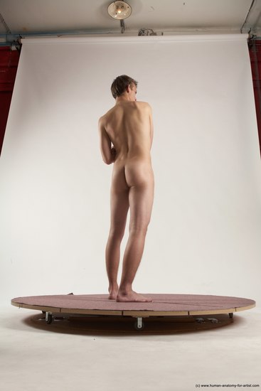 Nude Man White Standing poses - ALL Slim Short Brown Standing poses - simple Multi angles poses Realistic