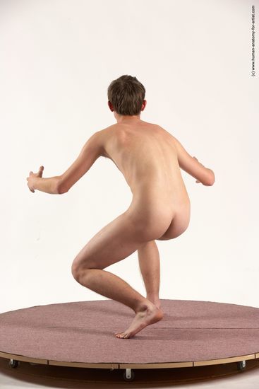 Nude Man White Standing poses - ALL Slim Short Brown Standing poses - simple Multi angles poses Realistic