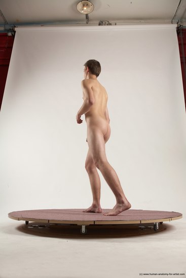 Nude Man White Standing poses - ALL Slim Short Brown Standing poses - simple Multi angles poses Realistic