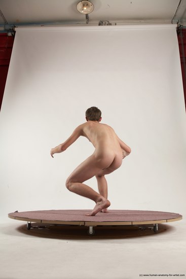 Nude Man White Standing poses - ALL Slim Short Brown Standing poses - simple Multi angles poses Realistic