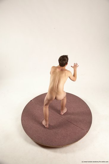 Nude Man White Standing poses - ALL Slim Short Brown Standing poses - simple Multi angles poses Realistic