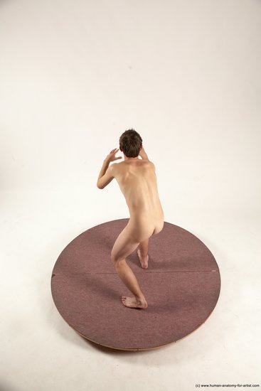 Nude Man White Standing poses - ALL Slim Short Brown Standing poses - simple Multi angles poses Realistic