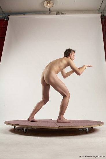 Nude Man White Standing poses - ALL Slim Short Brown Standing poses - simple Multi angles poses Realistic