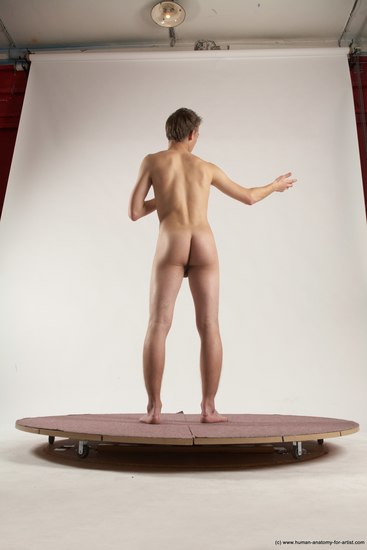 Nude Man White Standing poses - ALL Slim Short Brown Standing poses - simple Multi angles poses Realistic