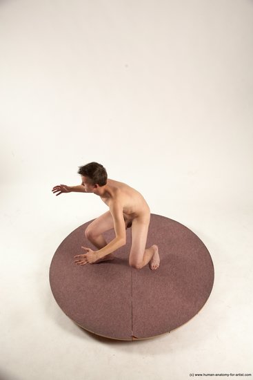 Nude Man White Standing poses - ALL Slim Short Brown Standing poses - simple Multi angles poses Realistic