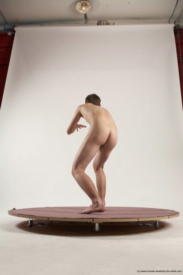 Nude Man White Standing poses - ALL Slim Short Brown Standing poses - simple Multi angles poses Realistic