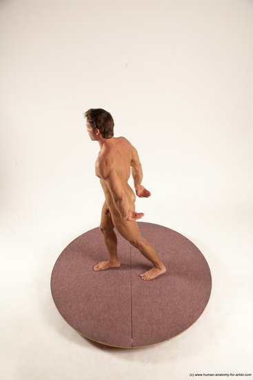 Nude Man White Standing poses - ALL Athletic Short Brown Standing poses - simple Multi angles poses Realistic