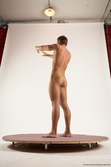 Nude Man White Standing poses - ALL Athletic Short Brown Standing poses - simple Multi angles poses Realistic