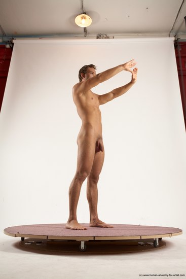 Nude Man White Standing poses - ALL Athletic Short Brown Standing poses - simple Multi angles poses Realistic