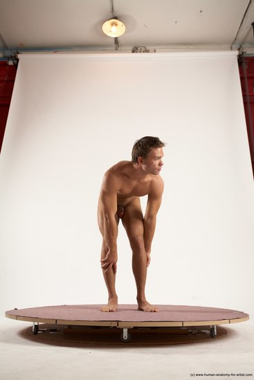 Nude Man White Standing poses - ALL Athletic Short Brown Standing poses - simple Multi angles poses Realistic