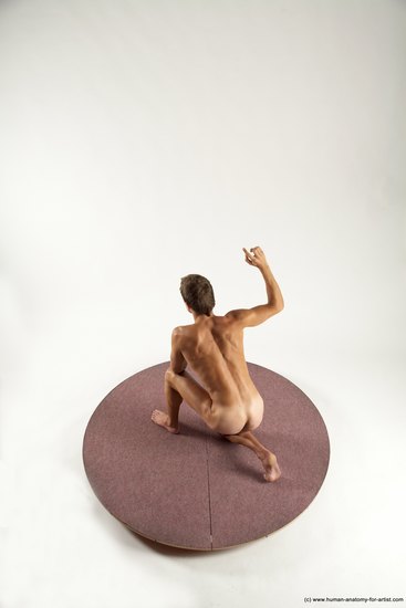 Nude Fighting with gun Man White Kneeling poses - ALL Athletic Short Brown Kneeling poses - on one knee Multi angles poses Realistic