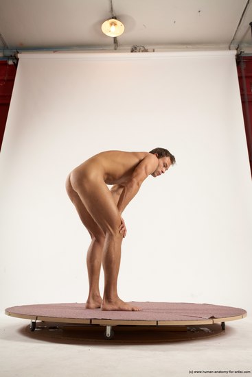 Nude Man White Standing poses - ALL Athletic Short Brown Standing poses - simple Multi angles poses Realistic