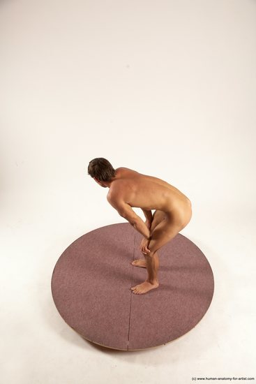 Nude Man White Standing poses - ALL Athletic Short Brown Standing poses - simple Multi angles poses Realistic