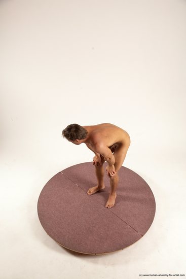 Nude Man White Standing poses - ALL Athletic Short Brown Standing poses - simple Multi angles poses Realistic